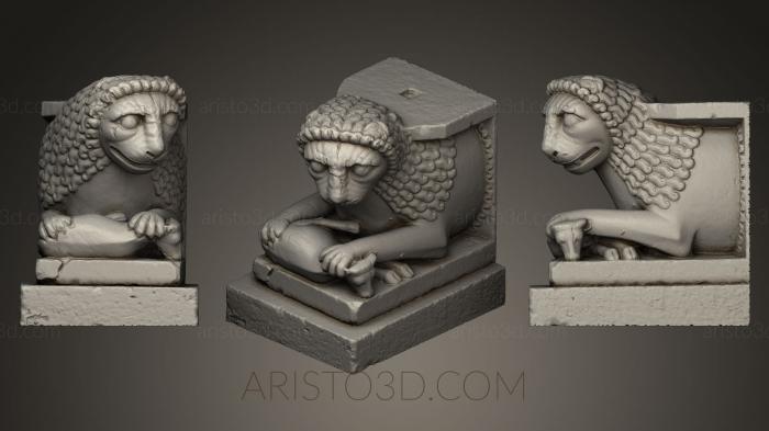 Figurines lions tigers sphinxes (STKL_0190) 3D model for CNC machine